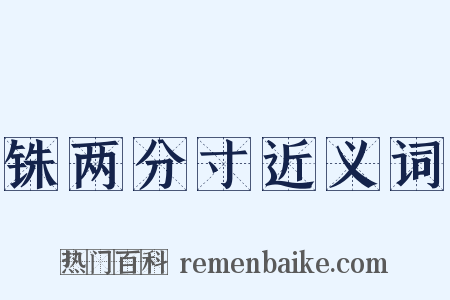 铢两分寸近义词是什么意思的图片